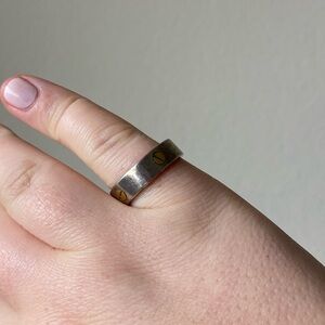 Taxco Mexico 925 Sterling silver 2 tone ring, size 9